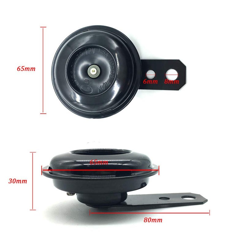 VRWEARE Universal Motorcycle Electric Horns Waterproof Round Loud Speaker 12V 1.5A 105db small horn for Motorcycle - Image 5